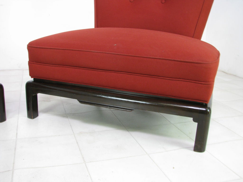 Pair of Oversized Slipper Chairs by Baker Furniture