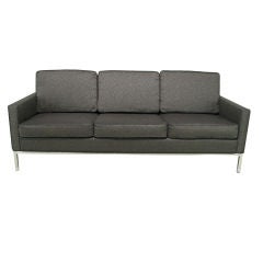 Modernist Steelcase Sofa on Brushed Chrome Frame