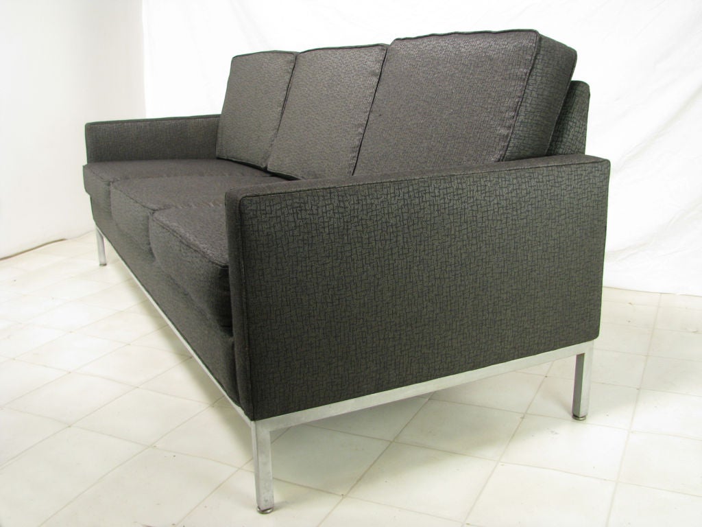 American Modernist Steelcase Sofa on Brushed Chrome Frame
