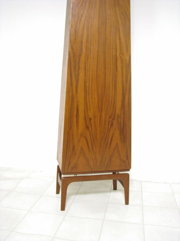 Rare Danish Teak Tall Floor Case Clock ca. 1960s 1