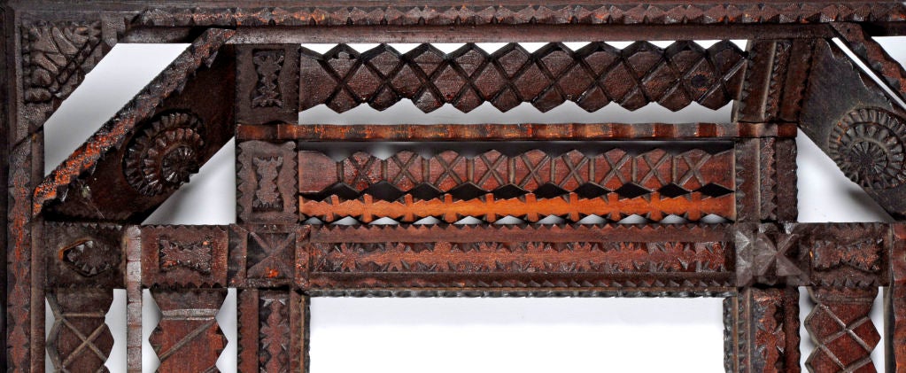 Unusual & Quirky Tramp Art Open Worked Frame