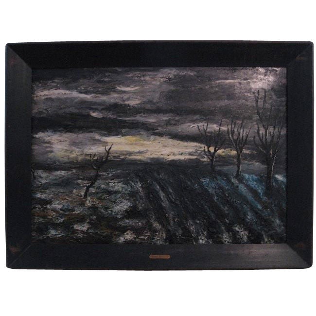 Nikolaus Niko Braun German Expressionist Oil Original Frame 1922 For Sale