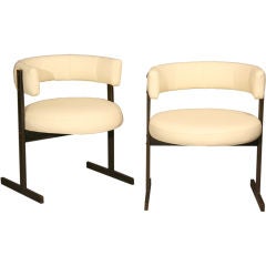 Pair of bronze sled chairs by Jorge Zalzupin for L'atelier