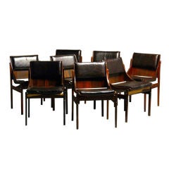 12 Rosewood dining chairs by Jorge Zalszupin for L'Atelier