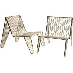 Zanini de Zanine prototype INOX chairs "Poltrona Moeda"