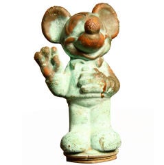 Vintage Solid copper Mickey Mouse toy mold