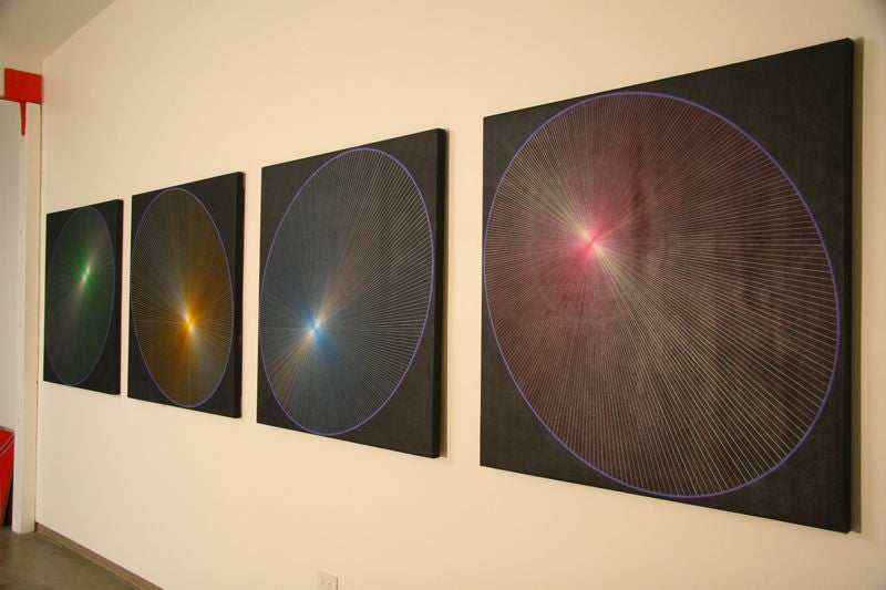 Large Abstract Quadriptych by Ernest Posey In Good Condition In Hollywood, CA