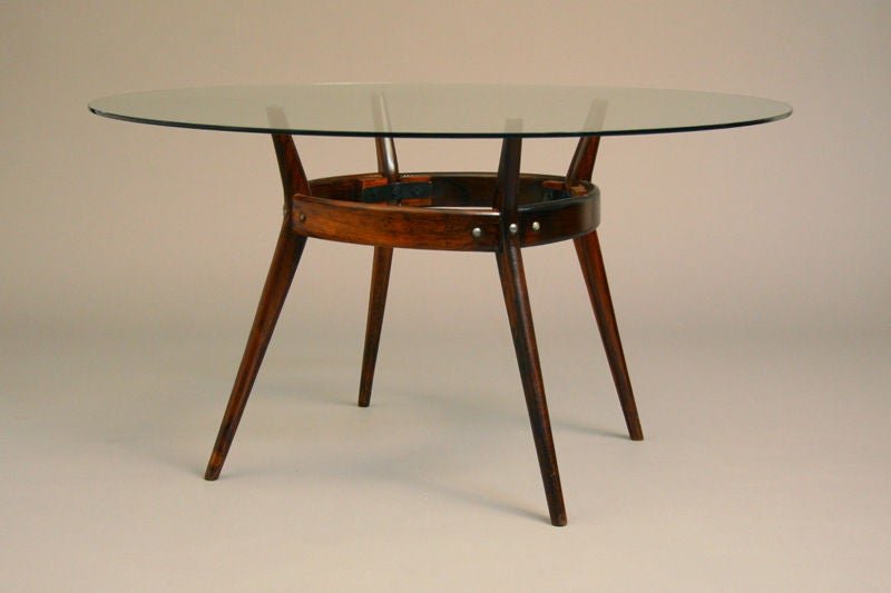 Solid Rosewood round dining table