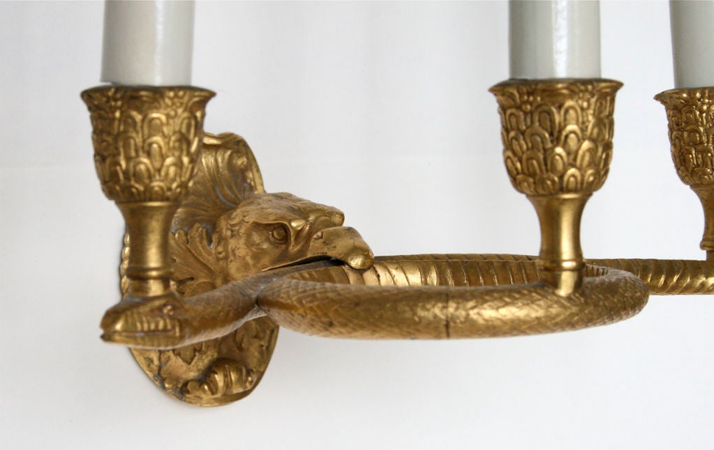 Pair of Regency Gilt Bronze Sconces 1