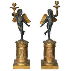 Pair of Putti Candelabra