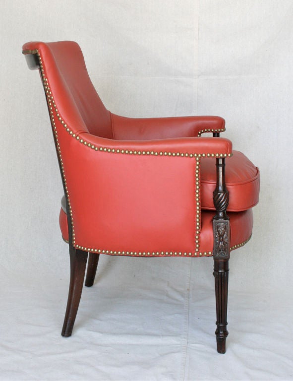 19th Century Regency Style Upholstered Arm Chair