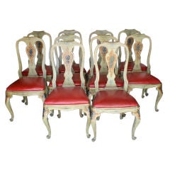 Set of 10 Venetian Dining Chairs
