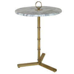 Brass and Marble Occasional Table
