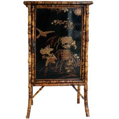 Japanned Lacquer and Bamboo Cabinet