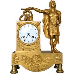 A Neo-classical Ormolu Cast Bronze Mantle Clock