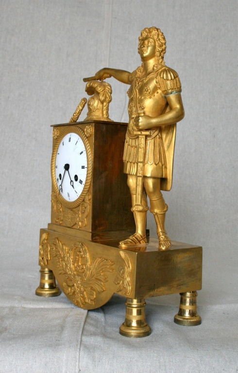 A Neo-classical Ormolu Cast Bronze Mantle Clock