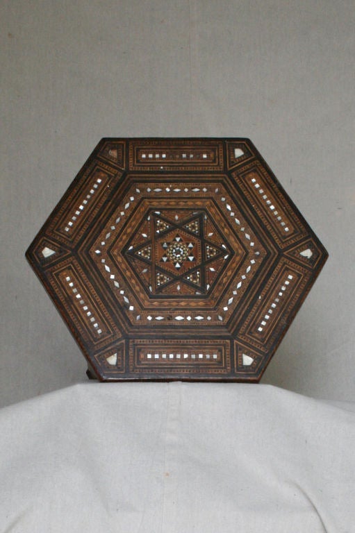 20th Century Moroccan Inlaid Side Table