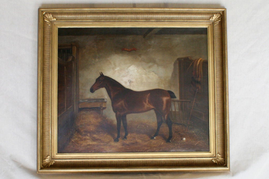 19th Century Large Pair of Horse Paintings