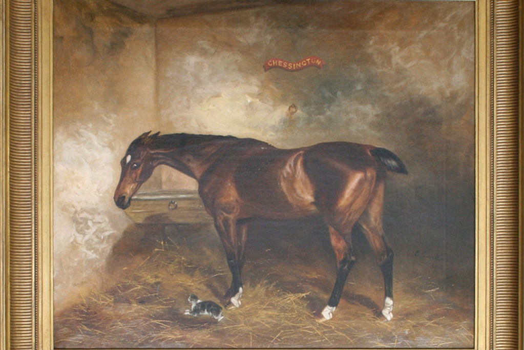 Large Pair of Horse Paintings 2