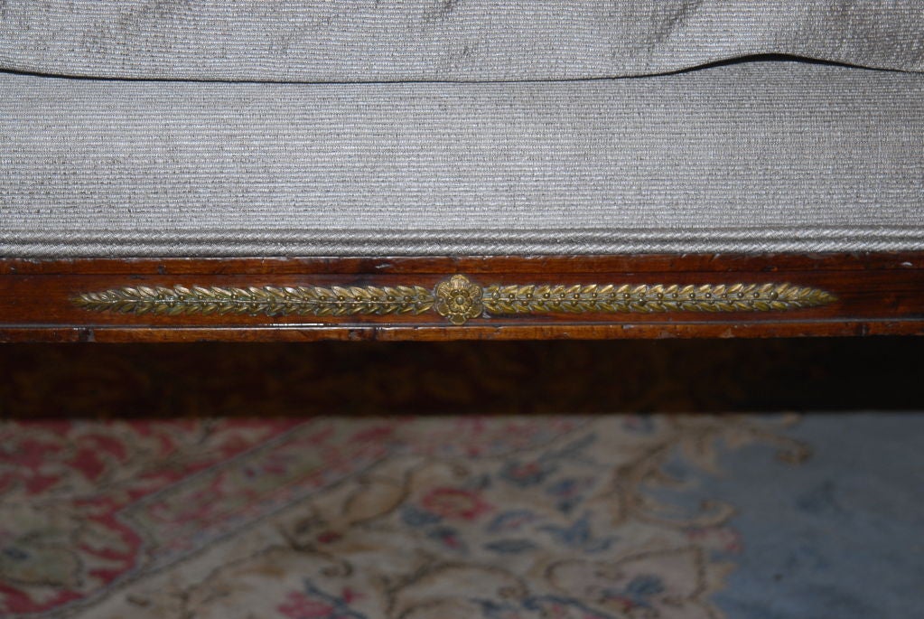 French 2nd Empire Mahogany Sofa with gilt bronze mounts 1