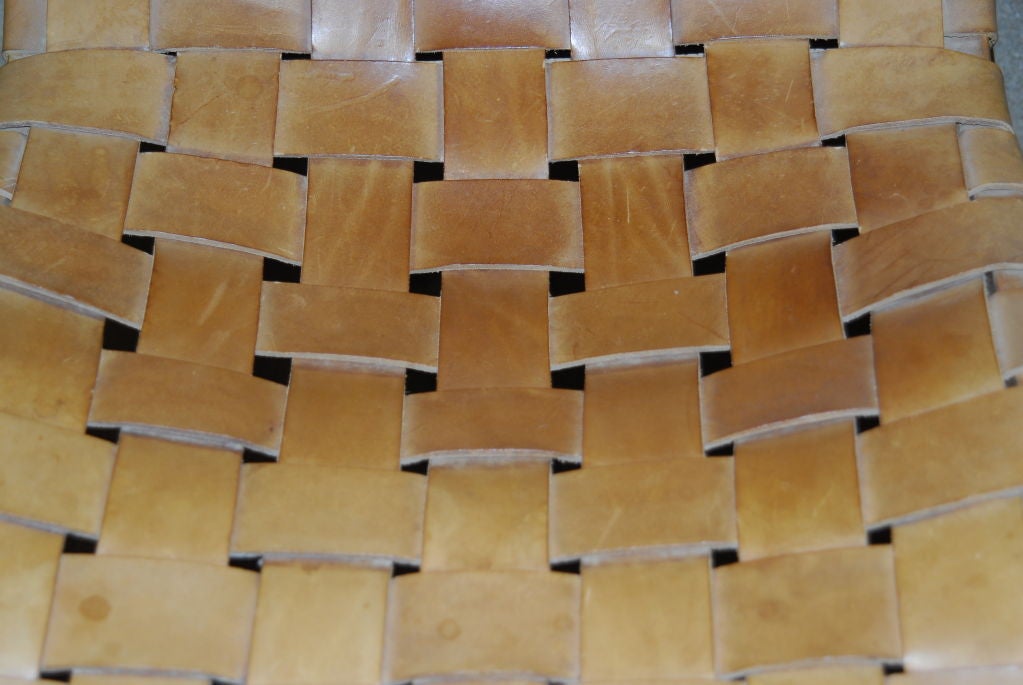 Woven Leather lounge chair attributed to Erno Goldfinger 1