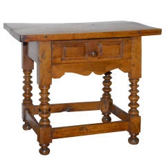 Antique Spanish Baroque one drawer table