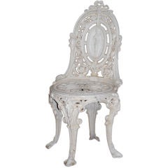 Antique Victorian Cast Iron Garden Chair