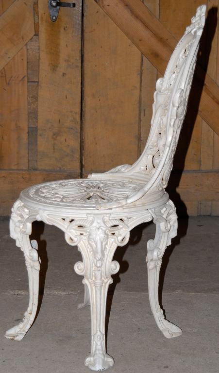 Victorian Cast Iron Garden Chair For Sale 2