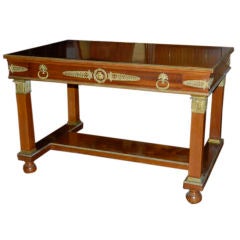 Empire Style  Mahogany Desk with Bronze Mounts