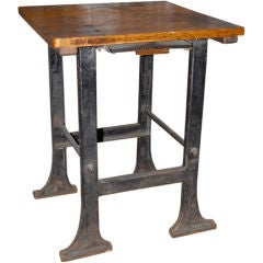 French Industrial Cast Iron Lithographer's Table
