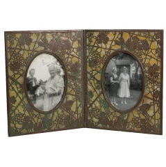 Tiffany Studios "Grapevine" Double Picture Frame