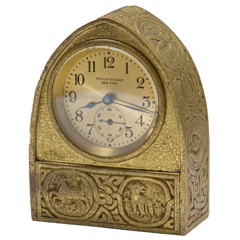 Tiffany Studios "Zodiac" Desk Clock