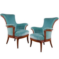 Pair of Art Nouveau Side Chairs by, Eugéne Gaillard