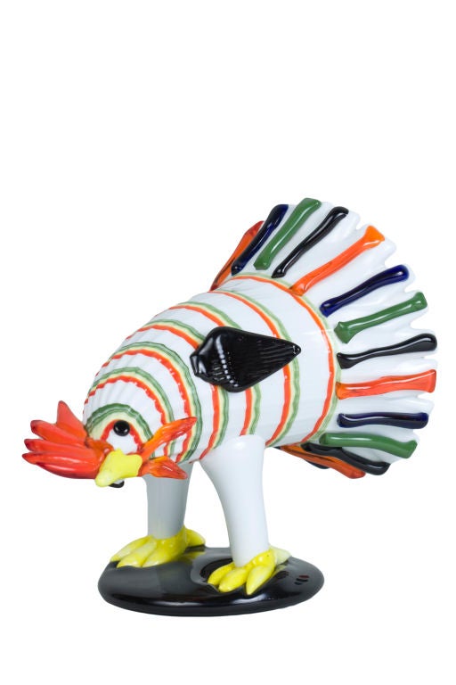 Italian Venini Bianconi Art Glass Chickens