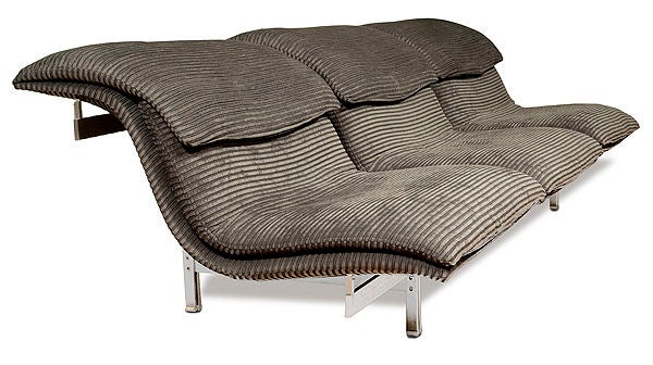 20th Century Vintage Wave Sectional by Giovanni Offredi for Saporiti Italia