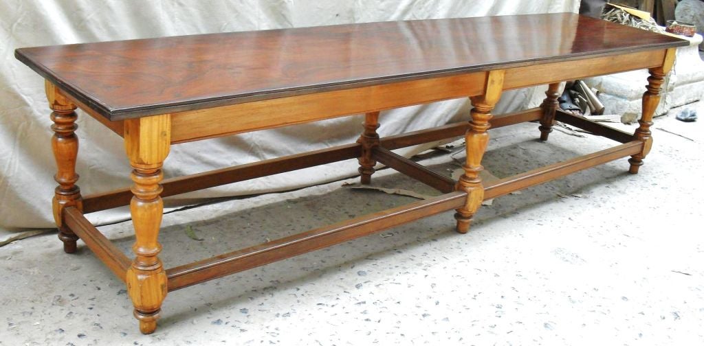 Anglo-Indian bench or coffee table with single plank rosewood top and satinwood frame. Several other bench styles available.