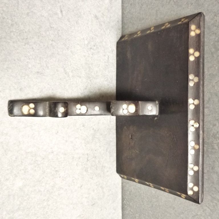 Anglo-Indian Mini Shelf in Ebony with Ivory Details