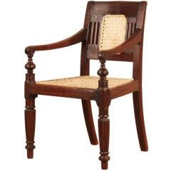 Anglo-Indian Caned Rosewood  Childs Chair