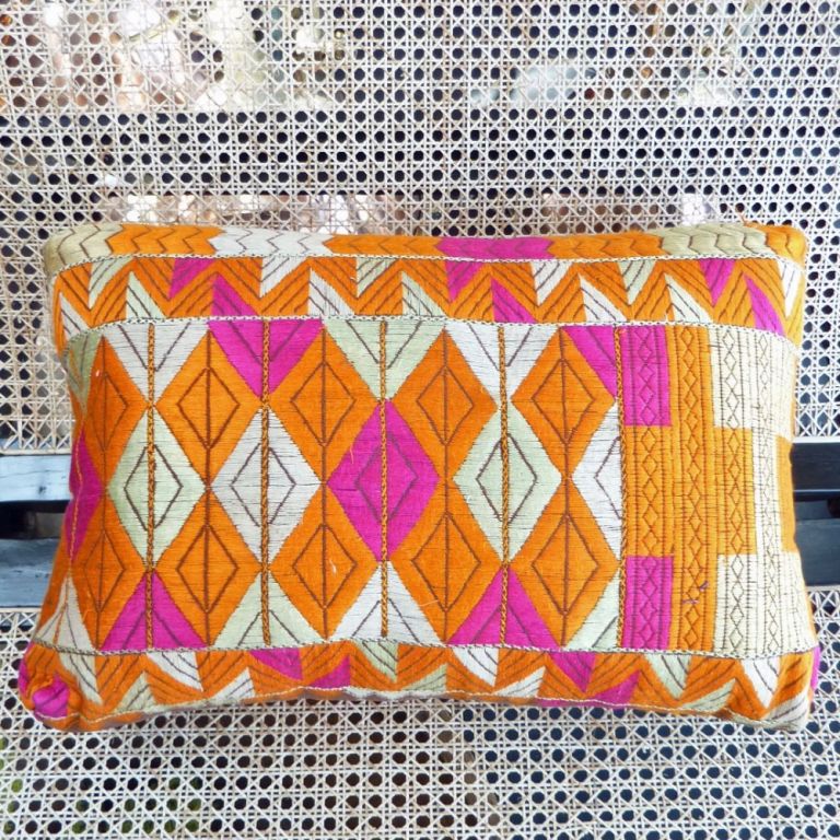 Vintage Phulkari Pillow No.6