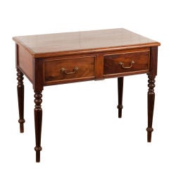 Indo-Dutch Colonial Desk in Teak and Rosewood