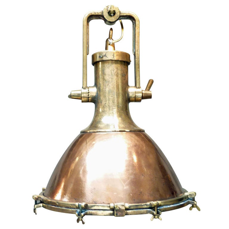 Brass and Copper Deck Lights from Old Ship