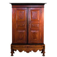 Antique Indo-Dutch Colonial Cabinet in Satinwood and Ebony