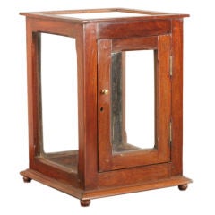 Glass Display Case with Mahogany Frame