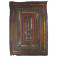 Vintage Hand Stitched Cotton Quilt or Gudari from India No.6