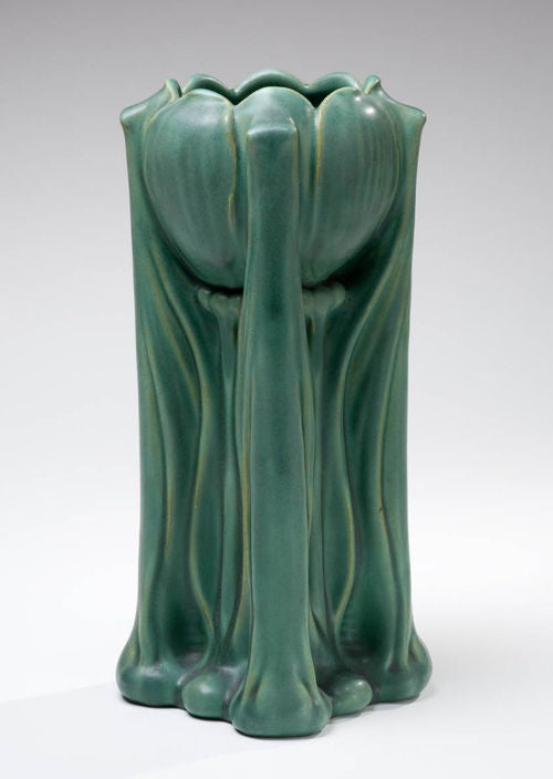 Teco Pottery Tulip Vase