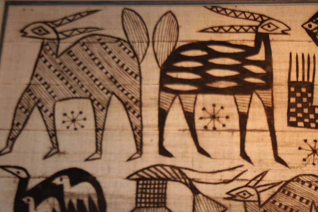 From the Rush Limbaugh Collection Korhogo Cloth from Ivory Coast of Africa In Good Condition For Sale In Asheville, NC