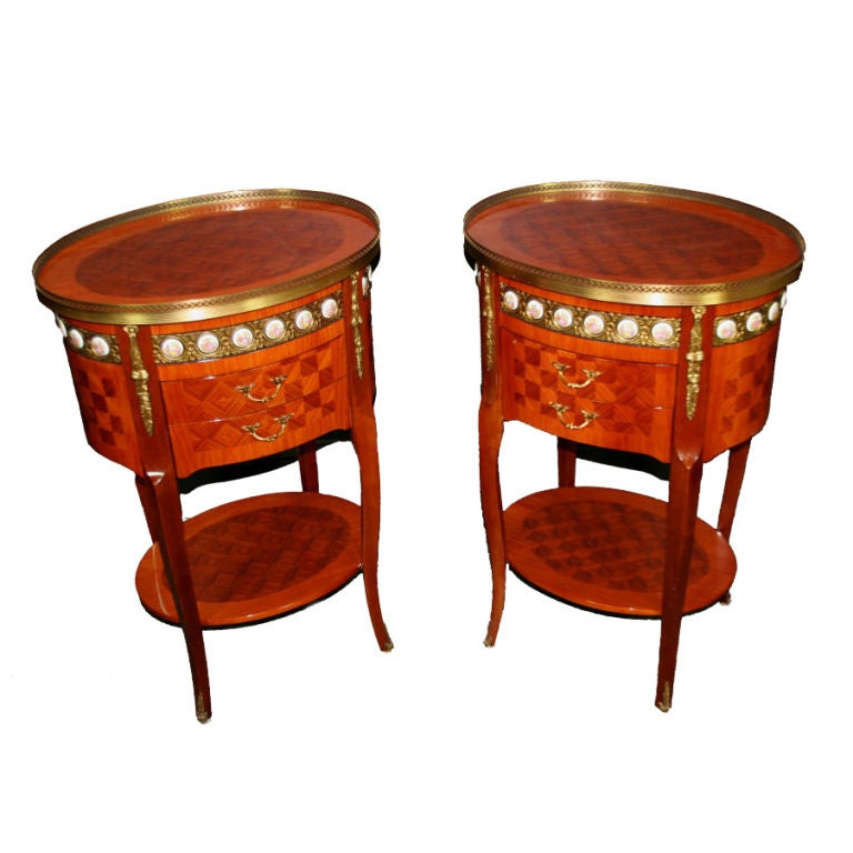 Italianate Lacquered End Tables