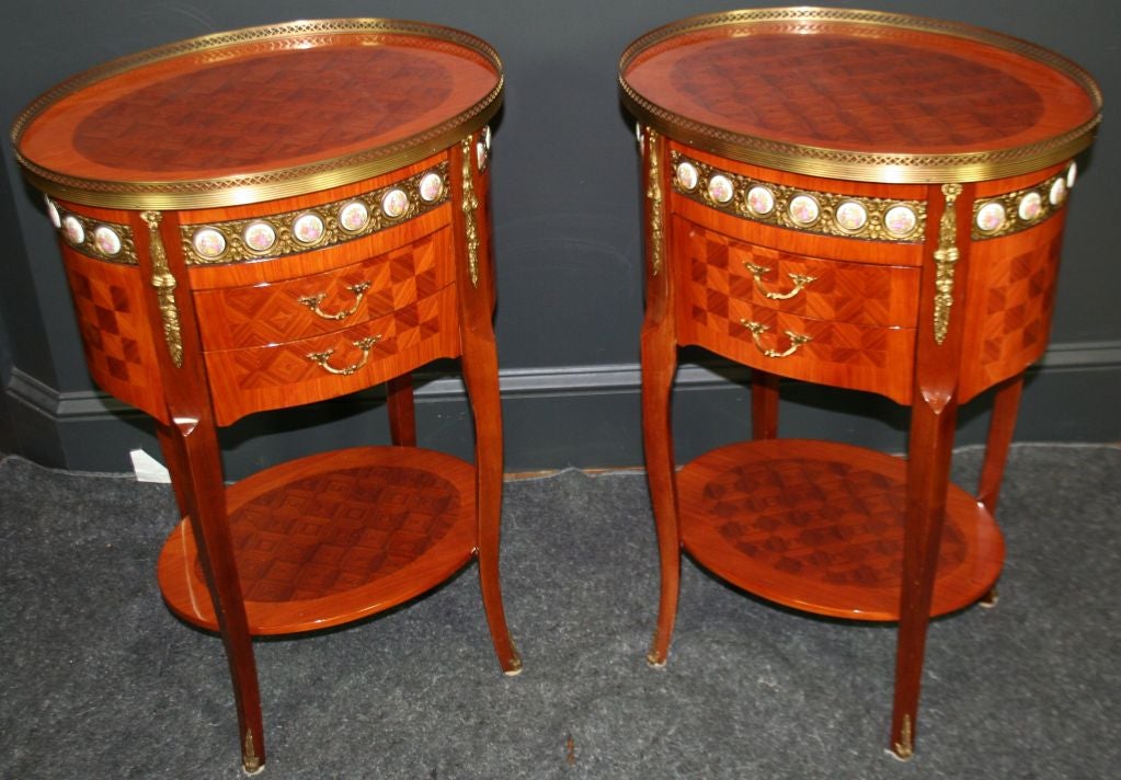 Italianate Lacquered End Tables In Excellent Condition In Asheville, NC