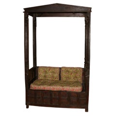 Antique Thai Canopy Loveseat