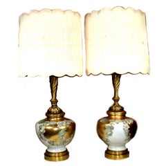 Pair of Roccoco Eglomise Lamps